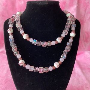 Breast Cancer Awareness Beads Necklace